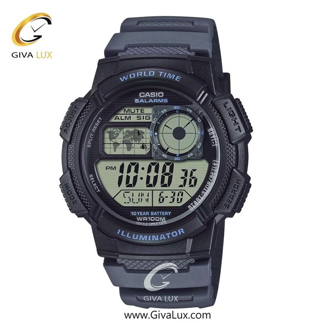 ساعت مچی اورجینال مردانه کاسیو Casio مشکی| تیتانیوم(زغالی)| مشکی| کد رفرنس AE-1000W-8AVDF