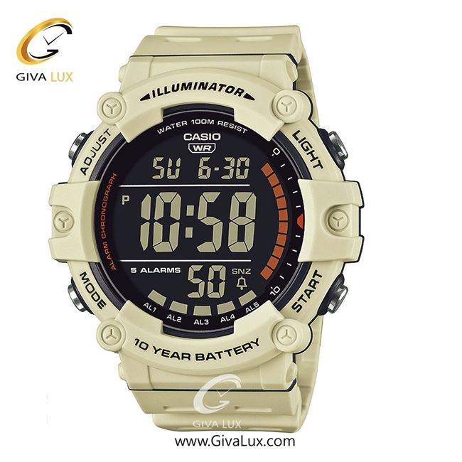 ساعت مچی اورجینال مردانه کاسیو Casio شیری | شیری| مشکی| کد رفرنس AE-1500WH-8B2VDF