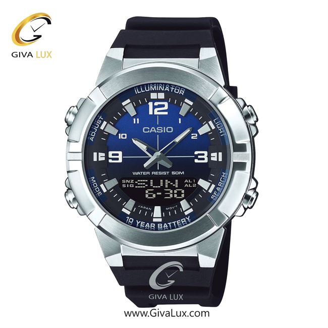 ساعت مچی اورجینال اسپرت-مردانه کاسیو Casio دو زمانه نقره ای | مشکی| مشکی-سرمه ای| کد رفرنس AMW-870A-2AVDF