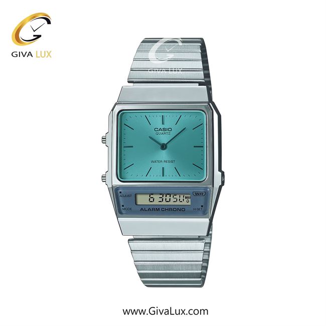 ساعت مچی اورجینال مردانه کاسیو Casio نقره ای | نقره ای| آبی| کد رفرنس AQ-800EC-2ADF 