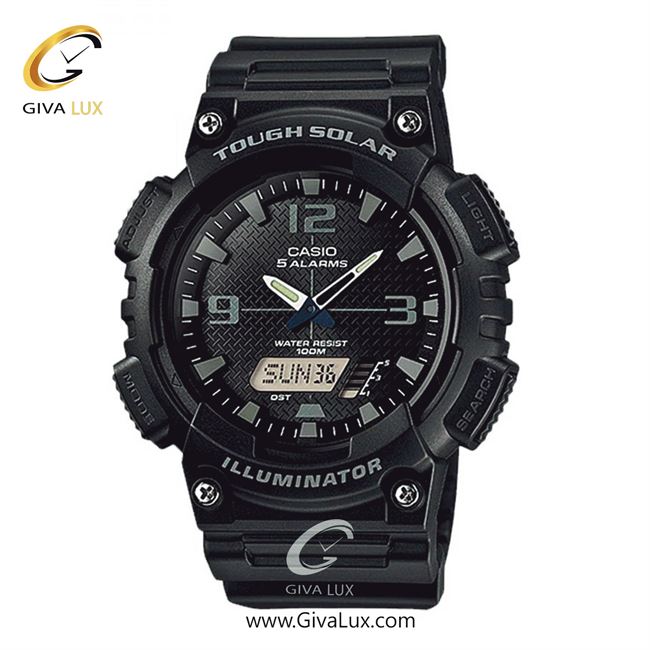 ساعت مچی اورجینال مردانه کاسیو Casio دو زمانه مشکی | مشکی| مشکی| کد رفرنس AQ-S810W-1A2VDF