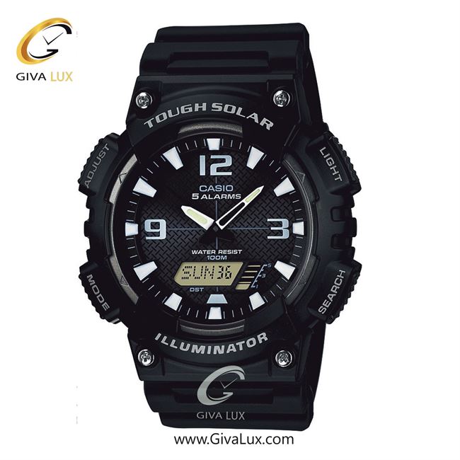 ساعت مچی اورجینال مردانه کاسیو Casio دو زمانه مشکی | مشکی| مشکی| کد رفرنس AQ-S810W-1AVDF