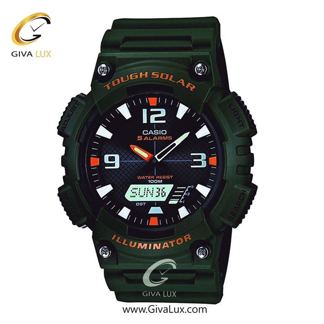 ساعت مچی اورجینال مردانه کاسیو Casio دو زمانه سبز | سبز| مشکی| کد رفرنس AQ-S810W-3AVDF