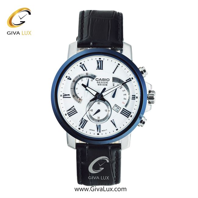 ساعت مچی اورجینال مردانه کاسیو Casio سه موتوره کرنوگراف نقره ای-سرمه ای | مشکی| سفید| کد رفرنس BEM-520BUL-7A1VDF