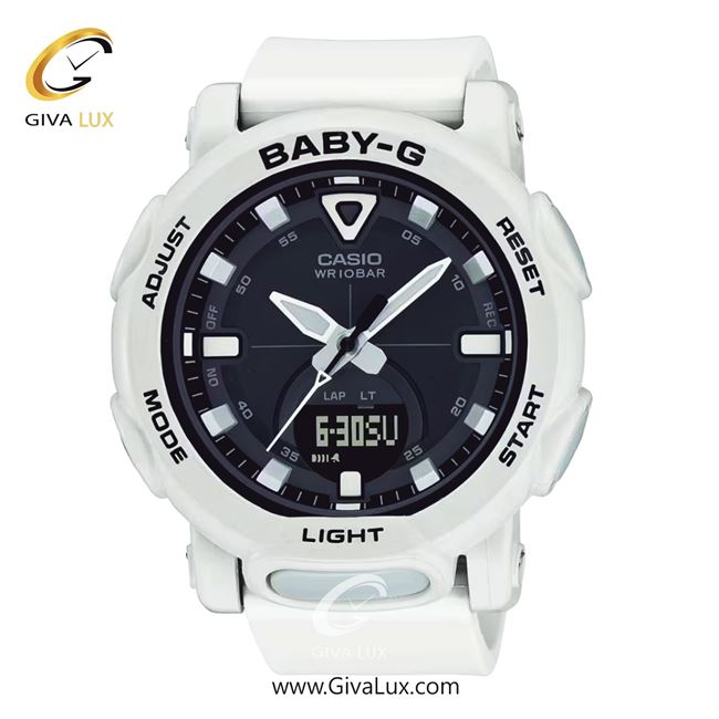 ساعت مچی اورجینال زنانه کاسیو Casio دو زمانه سفید | سفید| سرمه ای| کد رفرنس بیبی جی Baby-G BGA-310-7A2DR