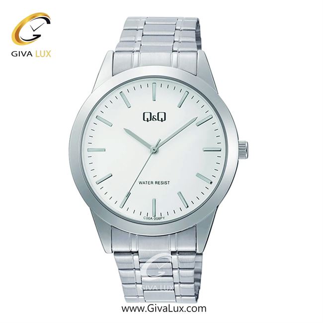 ساعت مچی اورجینال مردانه کیو اند کیو Q&Q نقره ای | نقره ای| سفید| کد رفرنس C00A-008PY