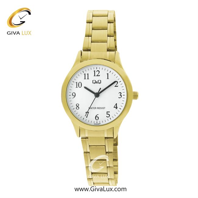 ساعت مچی اورجینال زنانه کیو اند کیو Q&Q طلایی | طلایی| سفید| کد رفرنس C01A-006PY
