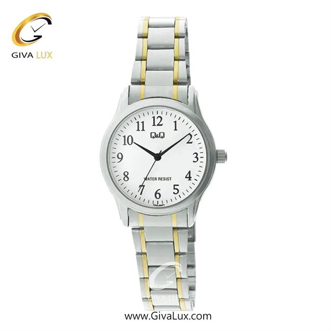 ساعت مچی اورجینال زنانه کیو اند کیو Q&Q نقره ای | طلایی-نقره ای| سفید| کد رفرنس C03A-005PY