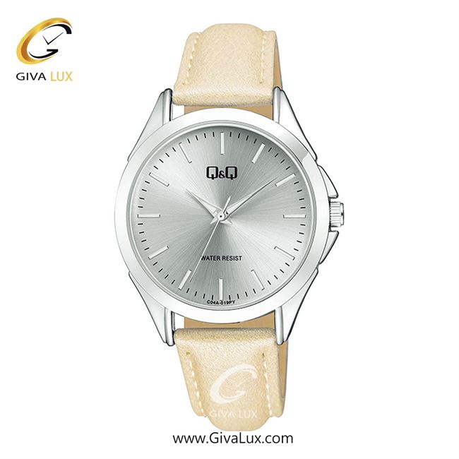 ساعت مچی اورجینال زنانه کیو اند کیو Q&Q نقره ای | بژ -کرم| نقره ای| کد رفرنس C04A-019PY