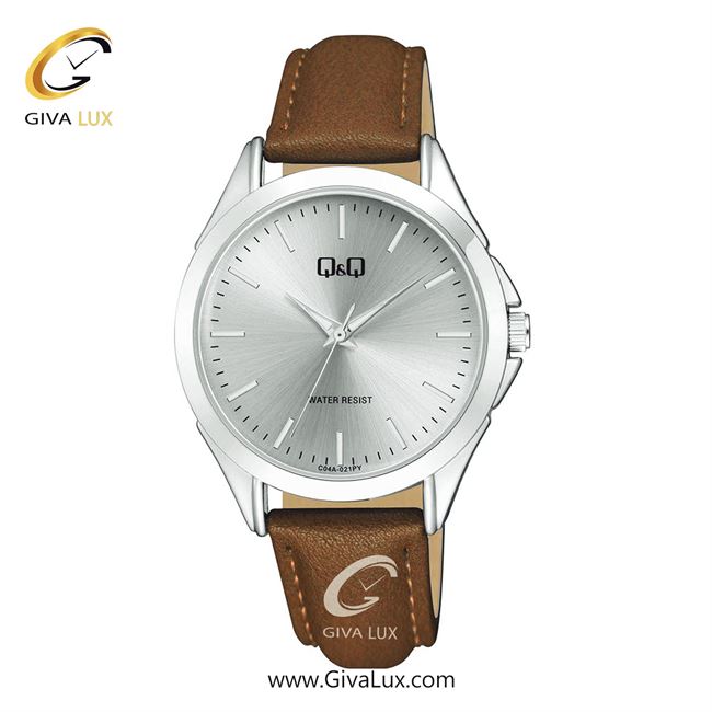ساعت مچی اورجینال زنانه کیو اند کیو Q&Q نقره ای | قهوه ای| نقره ای| کد رفرنس C04A-021PY