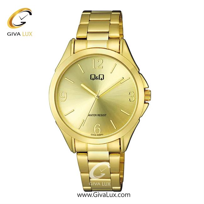 ساعت مچی اورجینال مردانه کیو اند کیو Q&Q طلایی | طلایی| طلایی| کد رفرنس C04A-008PY