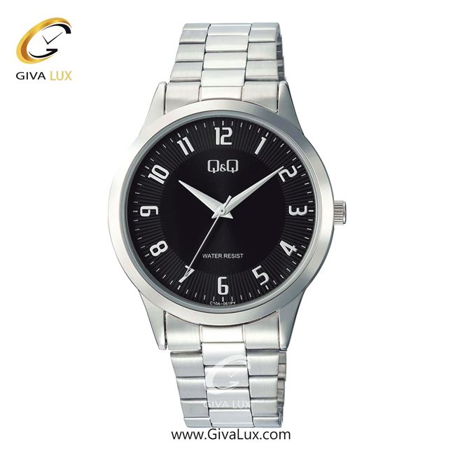 ساعت مچی اورجینال مردانه کیو اند کیو Q&Q نقره ای | نقره ای| مشکی| کد رفرنس C10A-061PY