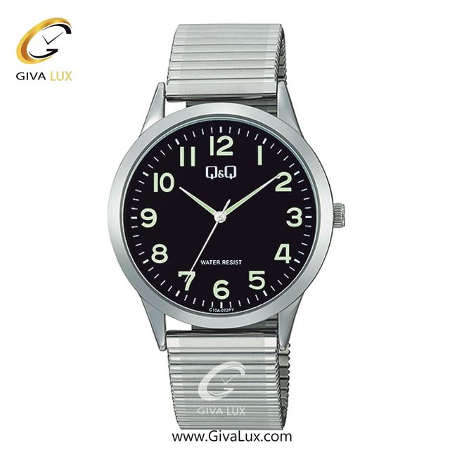 ساعت مچی اورجینال مردانه کیو اند کیو Q&Q نقره ای | نقره ای| مشکی| کد رفرنس C10A-072PY