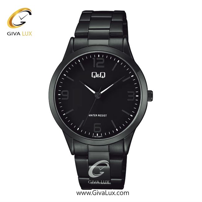 ساعت مچی اورجینال مردانه کیو اند کیو Q&Q مشکی | مشکی| مشکی| کد رفرنس C10A-026PY