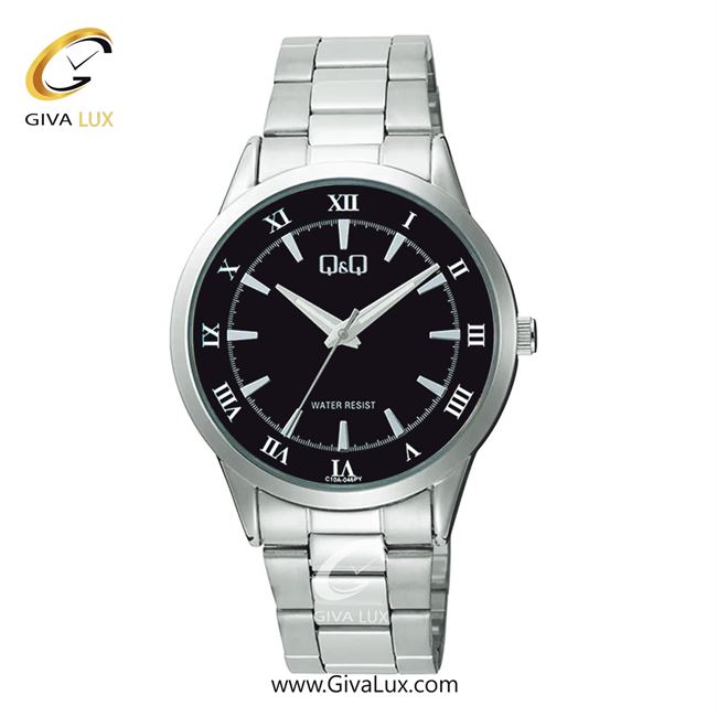 ساعت مچی اورجینال مردانه کیو اند کیو Q&Q نقره ای | نقره ای| مشکی| کد رفرنس C10A-046PY