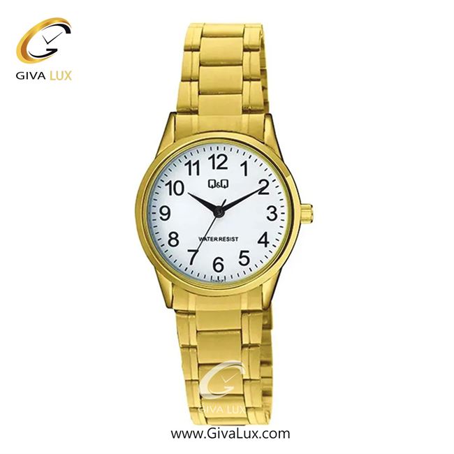ساعت مچی اورجینال زنانه کیو اند کیو Q&Q طلایی | طلایی| سفید| کد رفرنس C11A-012PY