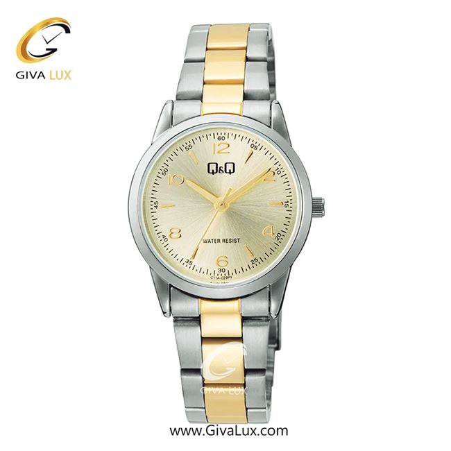 ساعت مچی اورجینال زنانه کیو اند کیو Q&Q نقره ای | طلایی-نقره ای| طلایی| کد رفرنس C11A-029PY