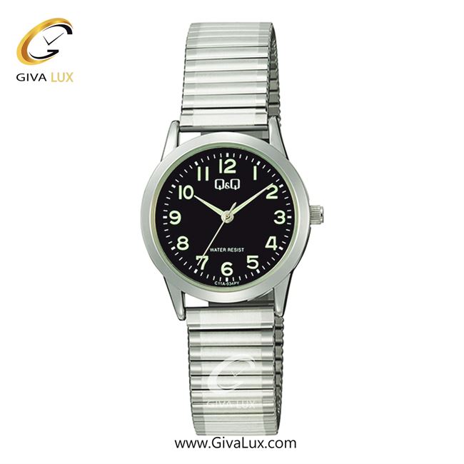 ساعت مچی اورجینال زنانه کیو اند کیو Q&Q نقره ای | نقره ای| مشکی| کد رفرنس C11A-034PY