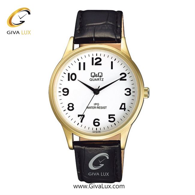 ساعت مچی اورجینال مردانه کیو اند کیو Q&Q طلایی | مشکی| سفید| کد رفرنس C214J104Y