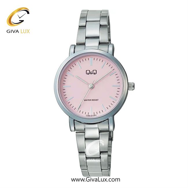 ساعت مچی اورجینال زنانه کیو اند کیو Q&Q نقره ای | نقره ای| صورتی| کد رفرنس C35A-017PY