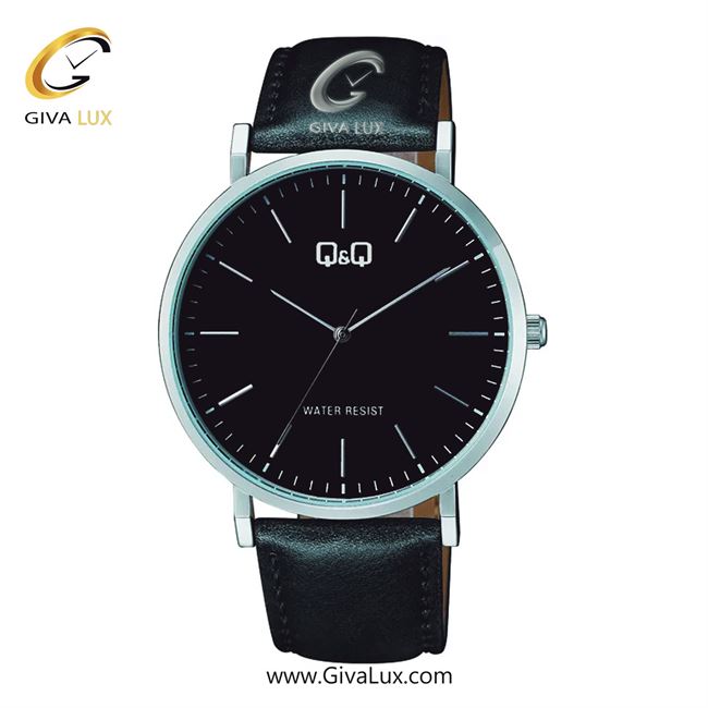 ساعت مچی اورجینال مردانه کیو اند کیو Q&Q  نقره ای | مشکی| مشکی| کد رفرنس C43A-002PY