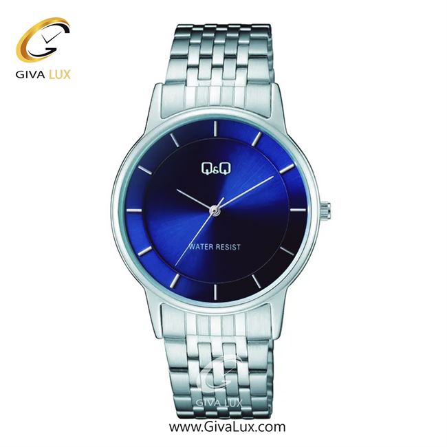 ساعت مچی اورجینال مردانه کیو اند کیو Q&Q نقره ای | نقره ای| آبی| کد رفرنس C62A-001PY