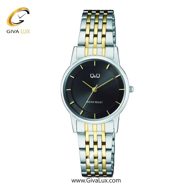 ساعت مچی اورجینال زنانه کیو اند کیو Q&Q نقره ای | طلایی-نقره ای| مشکی| کد رفرنس C63A-003PY