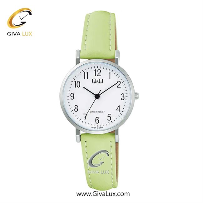 ساعت مچی اورجینال زنانه کیو اند کیو Q&Q  نقره ای | سبز| سفید| کد رفرنس C66A-007PY