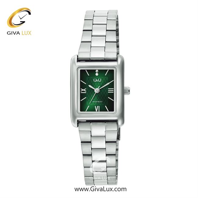 ساعت مچی اورجینال زنانه کیو اند کیو Q&Q نقره ای | نقره ای| سبز یشمی تیره| کد رفرنس C69A-003PY