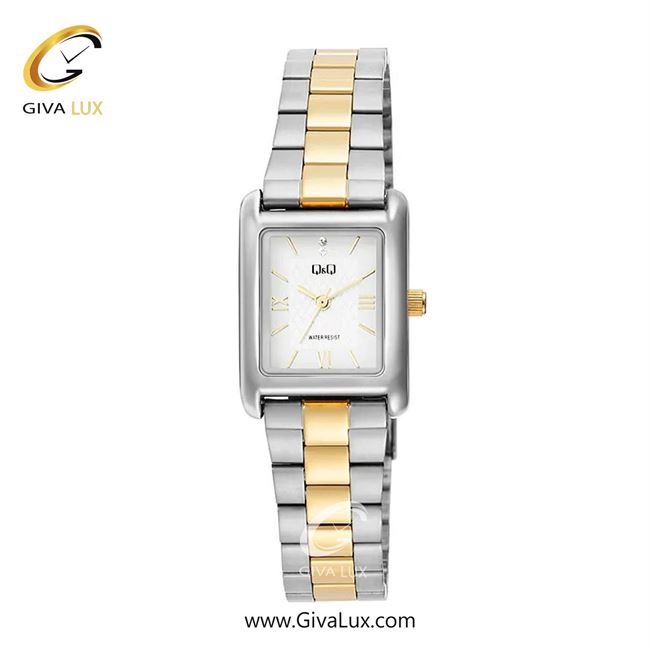 ساعت مچی اورجینال زنانه کیو اند کیو Q&Q  نقره ای | نقره ای-طلایی| سفید| کد رفرنس C69A-006PY