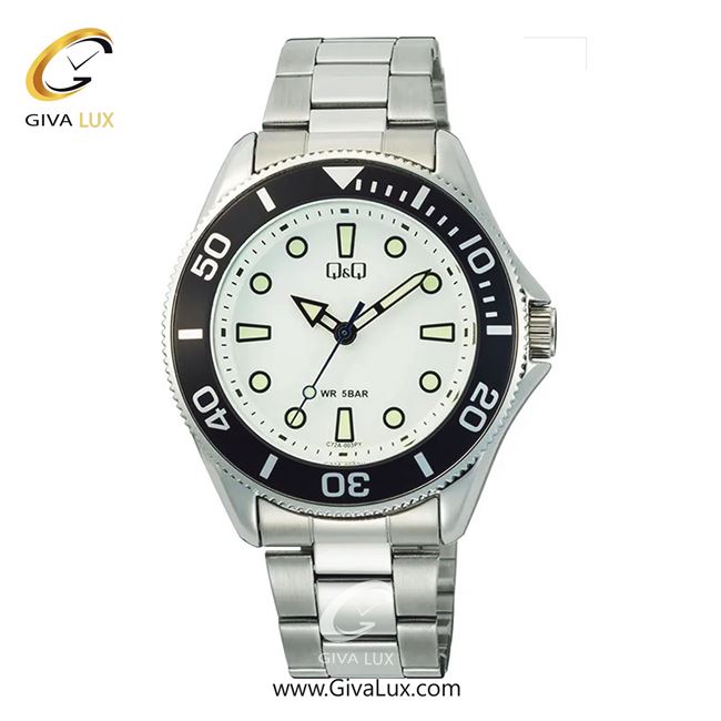 ساعت مچی اورجینال مردانه کیو اند کیو Q&Q نقره ای-مشکی | نقره ای| سفید| کد رفرنس C72A-003PY