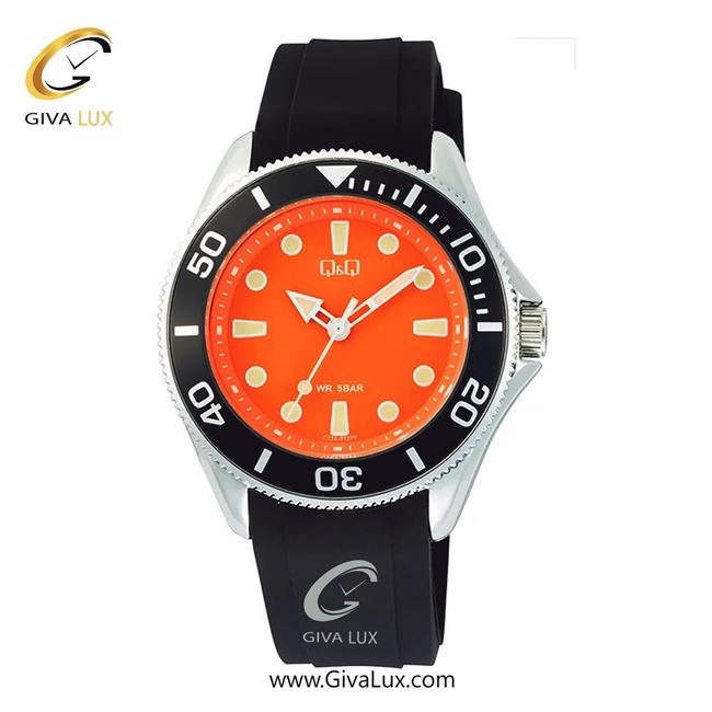 ساعت مچی اورجینال مردانه کیو اند کیو Q&Q نقره ای-مشکی | مشکی| نارنجی| کد رفرنس C72A-012PY