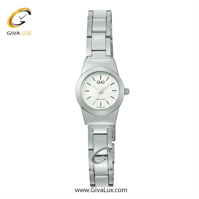 ساعت مچی اورجینال زنانه کیو اند کیو Q&Q  نقره ای | نقره ای| سفید| کد رفرنس C74A-002PY