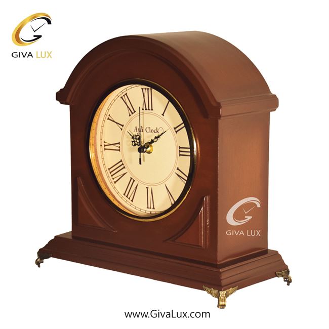 ساعت رومیزی اورجینال آیلی آلیاژ فلزی-چوب قهوه ای| کد رفرنس 777A