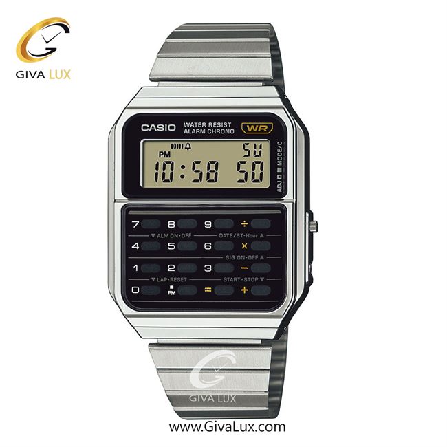 ساعت مچی اورجینال مردانه کاسیو Casio نقره ای | نقره ای| مشکی-نقره ای| کد رفرنس CA-500WE-1ADF