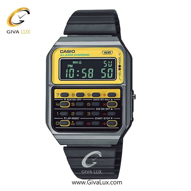 ساعت مچی اورجینال مردانه کاسیو Casio تیتانیوم | تیتانیوم| مشکی-زرد| کد رفرنس CA-500WEGG-9BDF