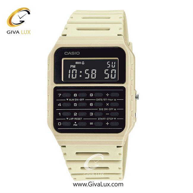 ساعت مچی اورجینال زنانه-یونیسکس-مردانه کاسیو Casio دو زمانه شیری | شیری| مشکی| کد رفرنس CA-53WF-8BDF