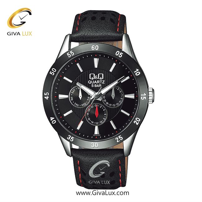 ساعت مچی اورجینال مردانه کیو اند کیو Q&Q سه موتوره فول تایم نقره ای-مشکی | مشکی| مشکی| کد رفرنس CE02J512Y