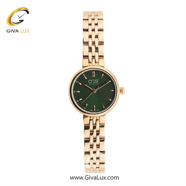 ساعت مچی اورجینال زنانه کرست رزگلد | رزگلد| سبز| کد رفرنس Crest6329