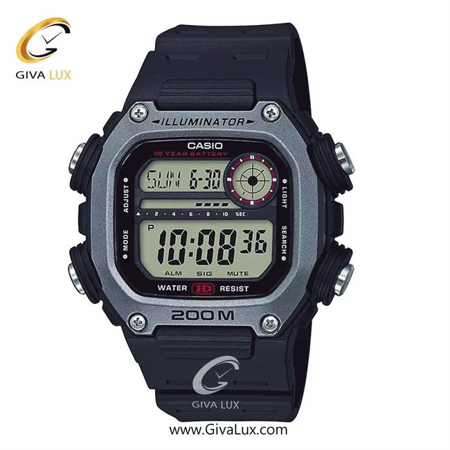 ساعت مچی اورجینال اسپرت کاسیو Casio مشکی-نقره ای | مشکی| مشکی| کد رفرنس DW-291H-1AVDF