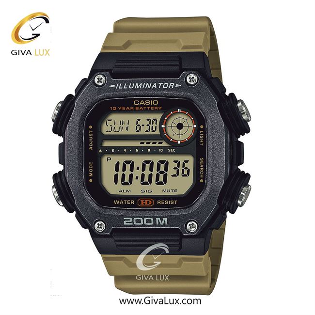 ساعت مچی اورجینال اسپرت کاسیو Casio طوسی | خاکی| مشکی| کد رفرنس DW-291HX-5AVDF
