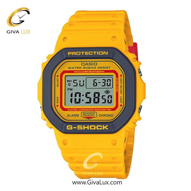 ساعت مچی اورجینال مردانه کاسیو Casio طوسی-زرد | زرد| زرد| کد رفرنس جی شاک G-Shock DW-5610Y-9DR