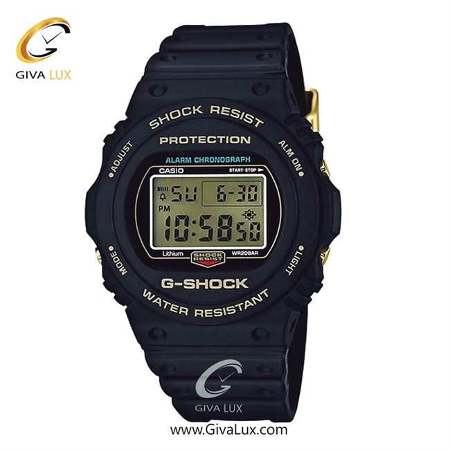 ساعت مچی اورجینال مردانه کاسیو Casio مشکی | مشکی| مشکی| کد رفرنس جی شاک G-Shock DW-5735D-1BDR
