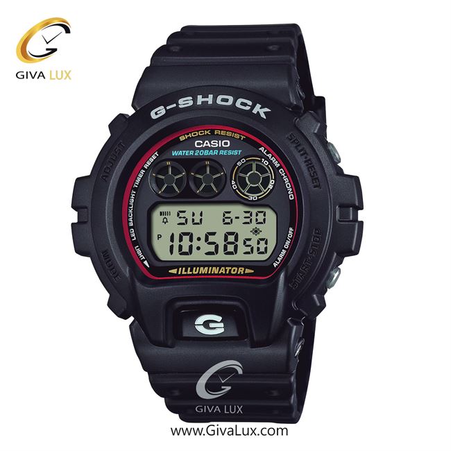 ساعت مچی اورجینال مردانه کاسیو Casio مشکی | مشکی| مشکی| کد رفرنس جی شاک G-Shock DW-6900RL-1DR