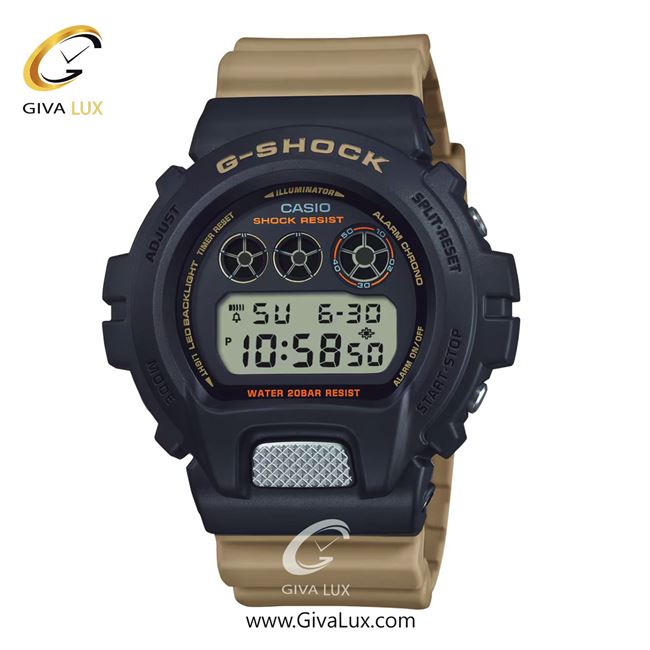 ساعت مچی اورجینال مردانه کاسیو Casio مشکی | خاکی| مشکی| کد رفرنس جی شاک G-Shock DW-6900TU-1A5DR