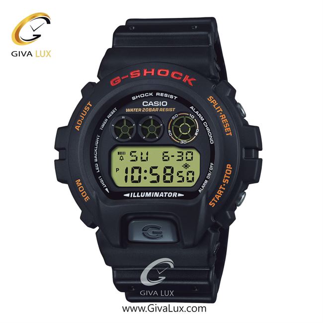 ساعت مچی اورجینال مردانه کاسیو Casio مشکی | مشکی| مشکی| کد رفرنس جی شاک G-Shock DW-6900UB-9DR