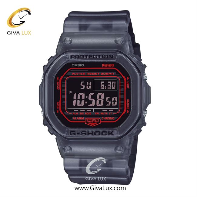 ساعت مچی اورجینال مردانه کاسیو Casio طوسی | طوسی| مشکی| کد رفرنس جی شاک G-Shock DW-B5600G-1D