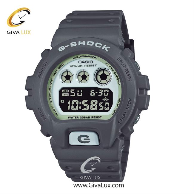 ساعت مچی اورجینال مردانه کاسیو Casio طوسی | طوسی| آبی| کد رفرنس DW-6900HD-8DR