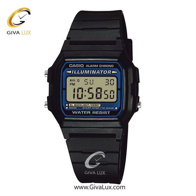 ساعت مچی اورجینال یونیسکس-اسپرت کاسیو Casio مشکی | مشکی| آبی| کد رفرنس F-105W-1ADF