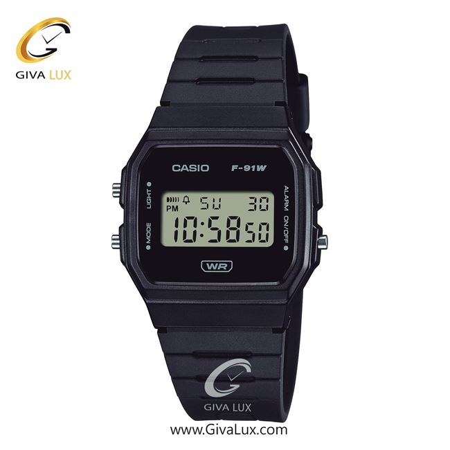 ساعت مچی اورجینال یونیسکس-اسپرت کاسیو Casio مشکی | مشکی| مشکی| کد رفرنس F-91WB-1ADF